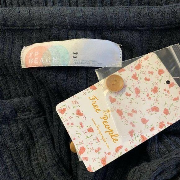 Free People Beach Blossom Ribbed Button Up Dress - Picture 6 of 9